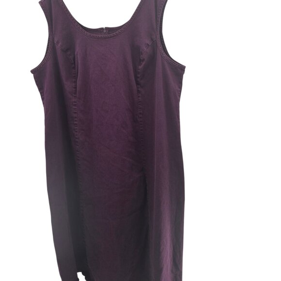 Jessica London Purple Denim Sleeveless Maxi Dress 30W - Picture 1 of 13